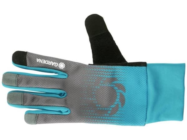 Gardena 11501-20, Hagehansker, Sort, Blå, Grå, M, Bomull, Elastan, Nylon, Polyester, Polyurethan