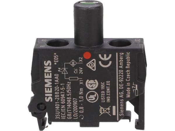 Siemens 3SU1401-2BB20-1AA0 LED-modul Rød 24 V DC/AC 5 stk