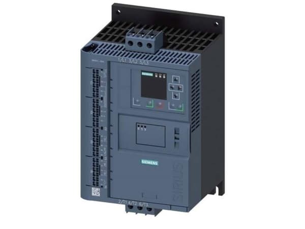 Siemens 3RW5514-3HA14 Pehmokäynnistysyksikkö Moottorin teho 400 V:lla 7,5 kW Moottorin teho 230 V:lla 4 kW 200 V, 480 V Nimellisvirta 18 A
