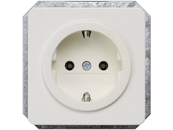 Siemens 5UB1403, Typ F, CEE 7/4, Vit, Plast, IP20, 250 V