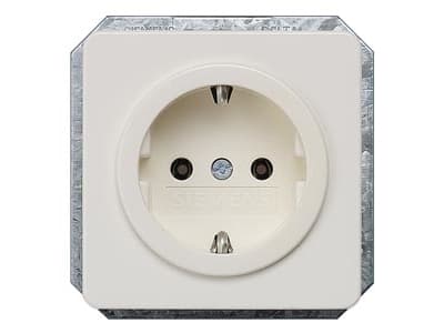 Siemens 5UB1403, Typ F, CEE 7/4, Vit, Plast, IP20, 250 V Vit