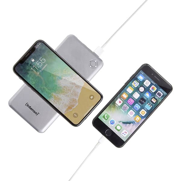 Intenso WPD 10000 Powerbank 10000 mAh Quick Charge 3.0, Power Delivery 3.0 LiPo USB-A, USB-C® Silver Statusindikering