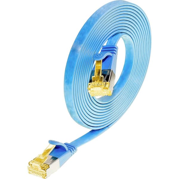 Wirewin 9120042360311 RJ45 Nätverkkabel, Patchkabel CAT 6A U/FTP 1.00 m Blå 1 st