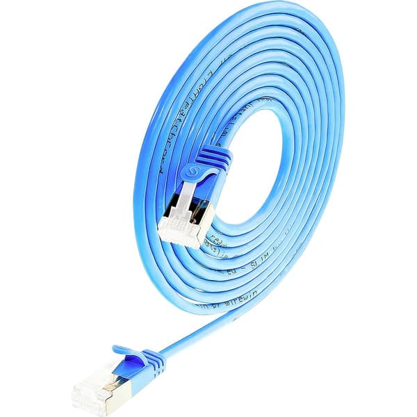 Wirewin 9120042360328 RJ45 Nätverkkabel, Patchkabel CAT 6A S/STP 1.00 m Blå 1 st