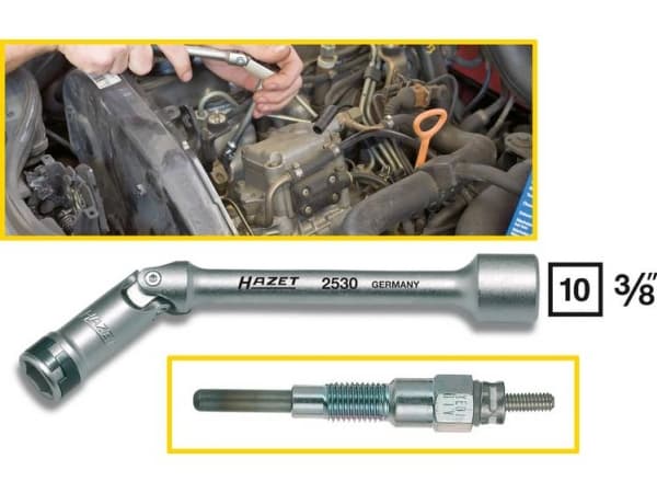 Hazet HAZET 2530 Tändstiftsnyckel 10 mm Utgång 3/8 (10 mm) 140 mm 1 st
