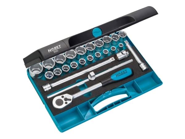 HAZET 900, Støpselsett, 1/2", Metrisk/imperisk, 25 hoder, 12.5 mm, 1/2"