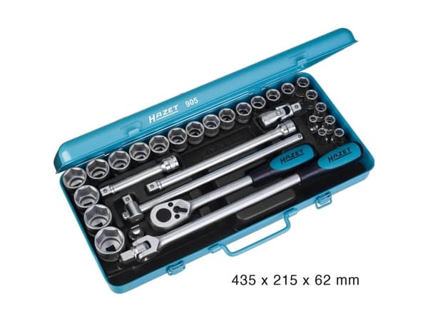 Hazet Top-nyckelsats Metrisk 1/2 (12,5 mm) 30 stycken 905