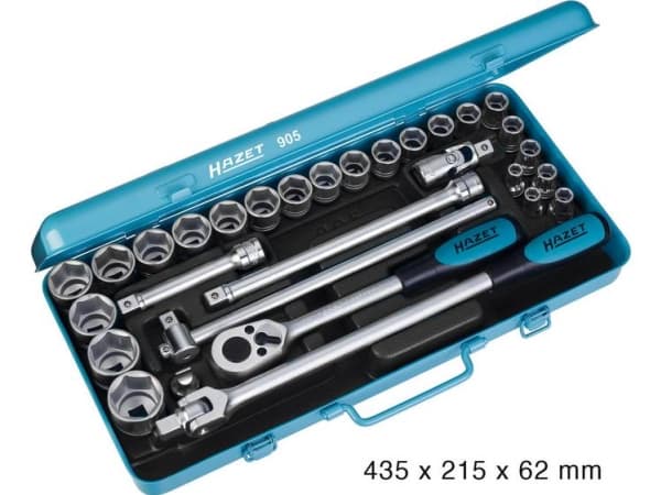 Hazet Top-nyckelsats Metrisk 1/2 (12,5 mm) 30 stycken 905