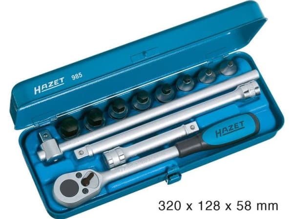 Hazet Top-nyckelsats Metrisk 1/2 (12,5 mm) 12 stycken 985