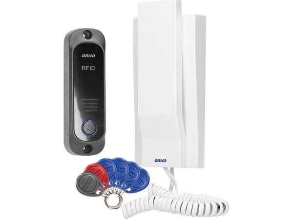 Orno enfamilieintercom med intercom og proximity tag-leser, hvit AVIOR