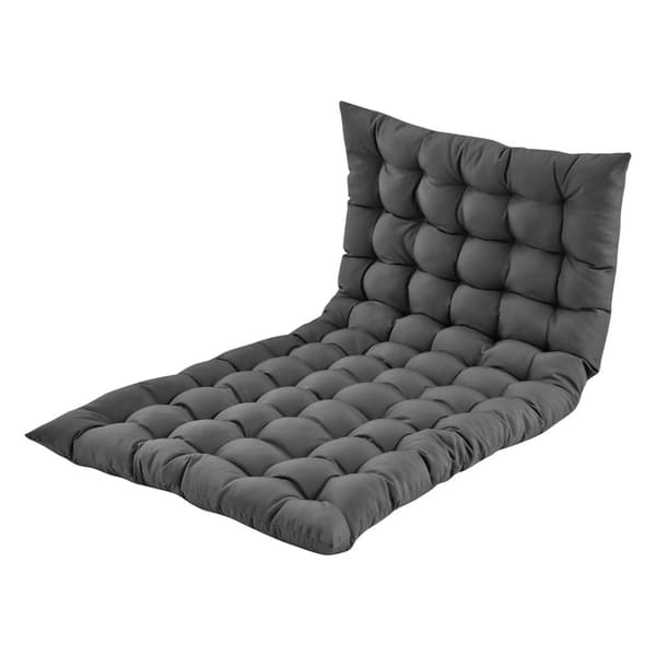[en.casa] Golvkudde-120x60cm-pp bomull-polyester-mörkgrå