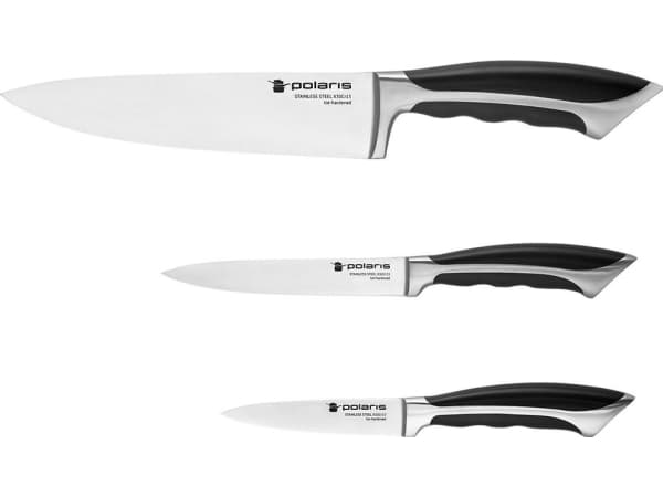 Vakkert knivsett Polaris Millennium-3SS rustfritt stål, 3 stk. (PO10179)