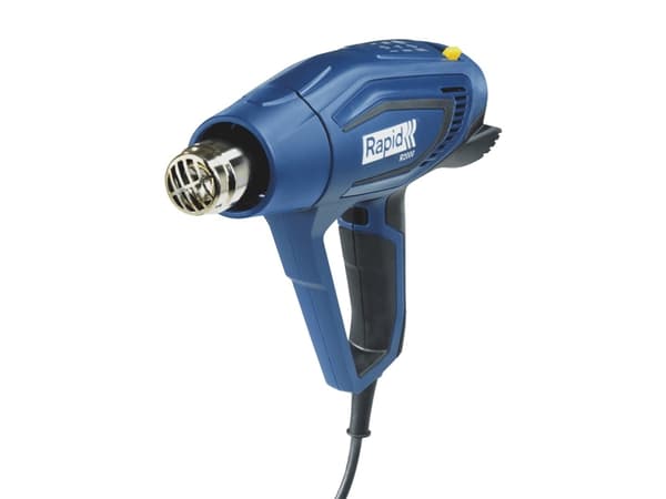 RAPID Varmepistol med 2000 W strøm og en tre-trins temperatur regulator ideel til næsten alle opgaver.