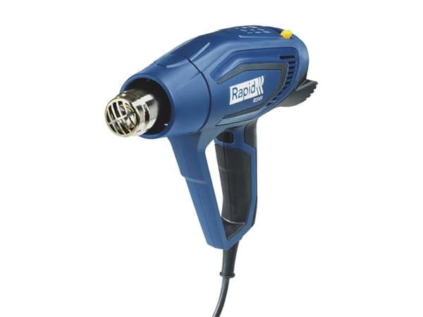 RAPID Varmepistol med 2000 W strøm og en tre-trins temperatur regulator ideel til næsten alle opgaver.