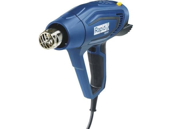 RAPID Varmepistol med 2000 W strøm og en tre-trins temperatur regulator ideel til næsten alle opgaver.