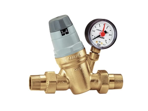 Caleffi vanntrykkregulator 3/4" 25Bar med trykkmåler (535051)
