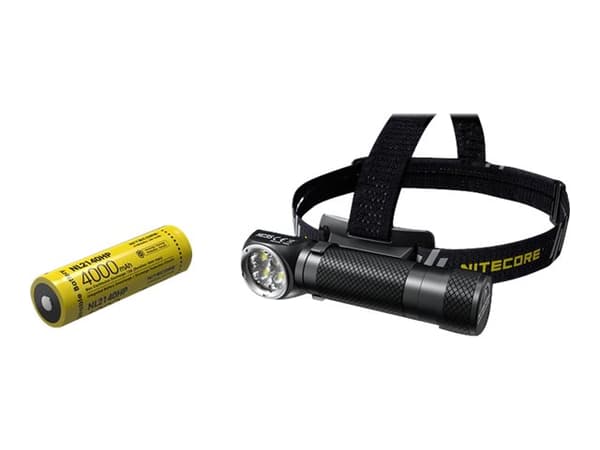 Nitecore HC35, Taskulamppu otsanauhalla, Musta, LED, 4 lamppua, 2700 lm, 4500 cd musta
