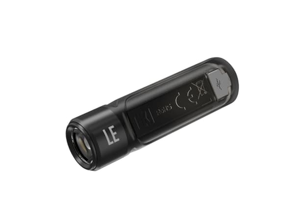Nitecore TIKI LE, Käsikokoinen taskulamppu, Musta, Polykarbonaatti (PC), Painikkeet, Kosketus, 1 m, IP66 musta