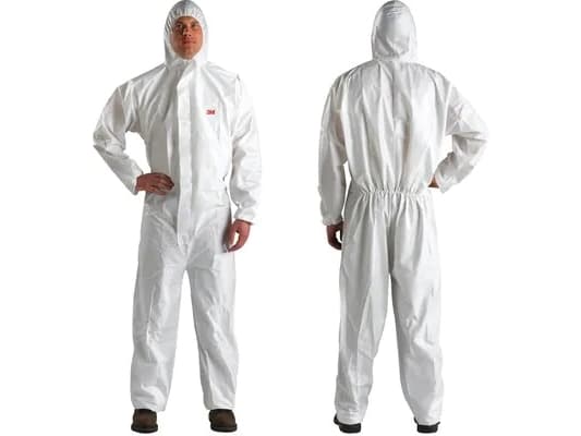 3M 4510, Valkoinen, M, SML, Aikuinen, Unisex, Vetoketju