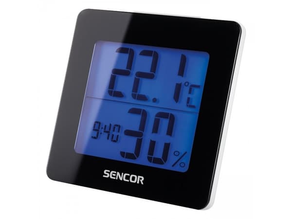 Sencor SWS 1500 B, Musta, Kosteusmittari sisäkäyttöön, Lämpömittari sisäkäyttöön, Kosteusmittari, Lämpömittari, 0 - 50 °C, LCD, Akku