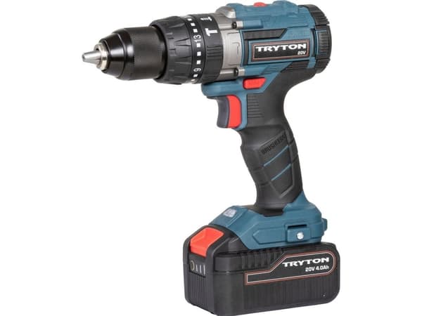 Triton TBLV204 20V Drill, 2 x 4 Ah batteri