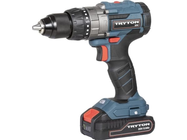 Triton TBLV202 20V drill, 2 x 2Ah batteri