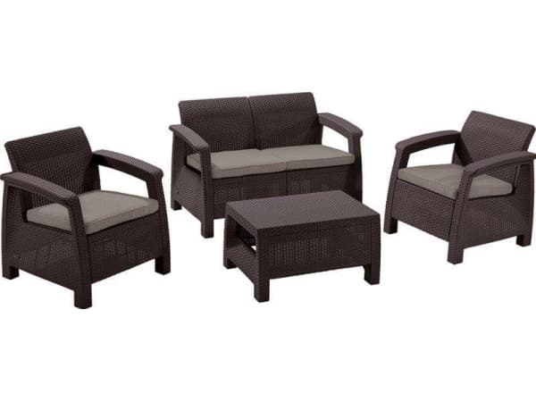 Keter Set Of Furniture Corfu Dark Brown