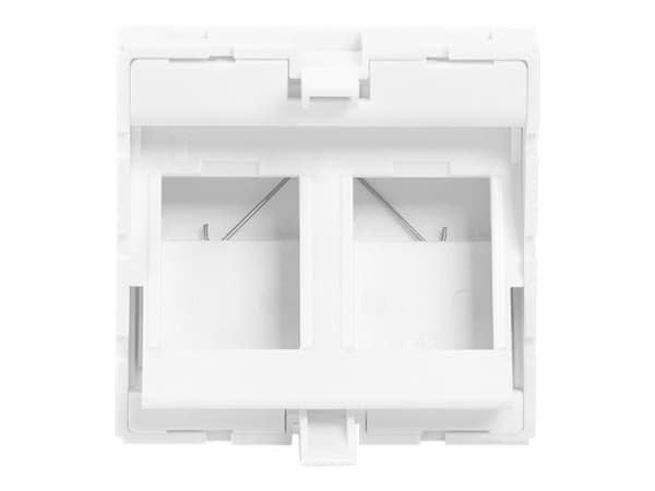 DIGITUS DN-93802-7-SH - Planskiva - signalvit, RAL 9003 - 2 portar