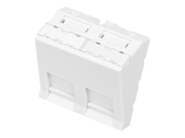 DIGITUS DN-93802-7-SH - Planskiva - signalvit, RAL 9003 - 2 portar