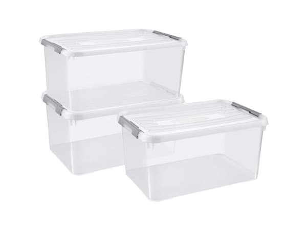 Curver 240679 Muovilaatikot HANDY Suljettu, Pinottava (L x K x S) 400 x 290 x 600 mm Läpinäkyvä 3 kpl