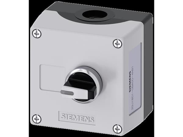 Siemens 3SU1801-0BA00-4AB1 Hölje För markfastsättning, Frontring metall, Med platta Spännanordning Svart, Silver 1 st