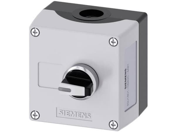 Siemens 3SU1801-0BA00-4AB1 Hölje För markfastsättning, Frontring metall, Med platta Spännanordning Svart, Silver 1 st