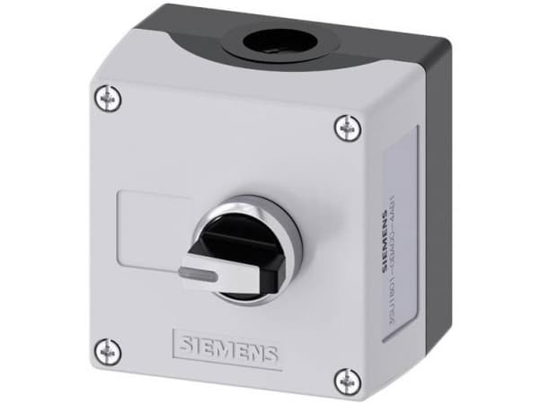Siemens 3SU1801-0BA00-4AB1 Hölje För markfastsättning, Frontring metall, Med platta Spännanordning Svart, Silver 1 st