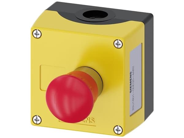 Siemens 3SU1801-0NE00-4AB2 Skåp För montering i marken, Med platta 1 knapp Röd, svart Svängbar frigöring 1 st