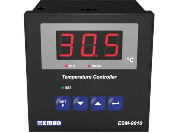 Emko ESM-9910.5.18.0.1/01.00/2.0.0.0.0 2-pistesäädin Lämpötilansäädin NTC -50 - 100 °C Rele 7 A (L x S x K) 96 x 96 x 96 x 96 mm
