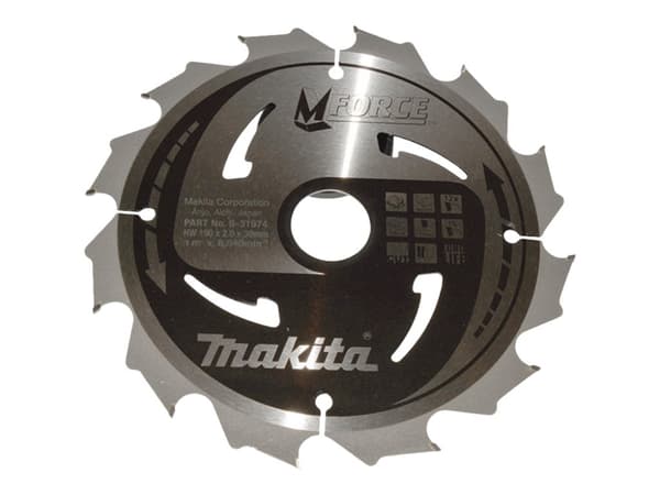 Makita M-Force - Cirkelsågblad - för trä - 190 mm - 12 tänder - för Makita HS7601, HS7601J, HS7611, HS7611J