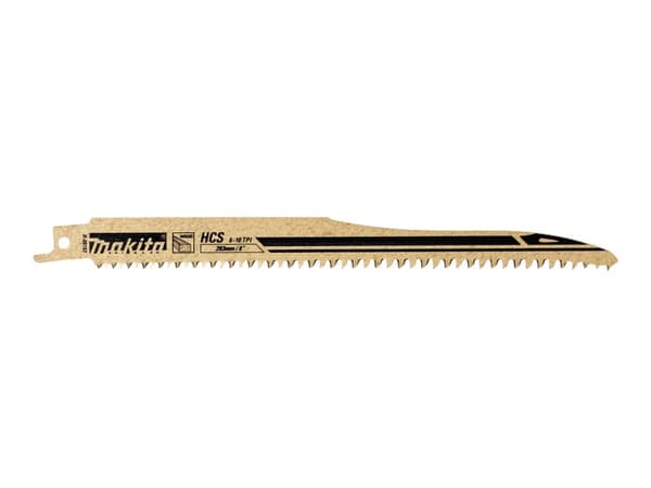 Makita B-05153, Puukkosahanterä, MDF-levy, Muovi, Puu, Runsashiilinen teräs (HCS), Musta, Harmaa, 18 cm, 6 - 10