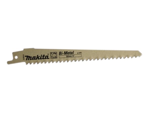 Makita B-05175 Linjära sågblad BIM 152x1,25 (6tpi), 5st, för metall, trä, trä med spikar, glasväv.