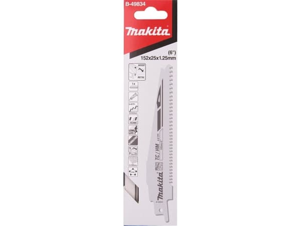 Makita bajonettisahanterä 152mm - 152X1,25mm sopii purkutöihin, puuhun, nauloihin ja metalliin 1 kpl