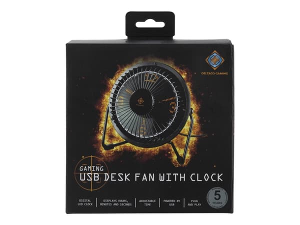DELTACO GAM-054 - Fläkt - bord - USB - svart