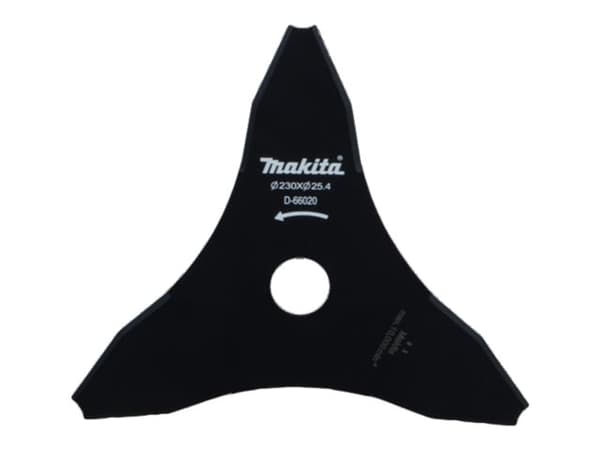 Makita - Brush cutter blade - för bushes, thick grass - 230 mm - 3 tänder - för Makita DUR191L, DUR191UZX3, DUR368AZ, DUR369AZ, UR101CZ