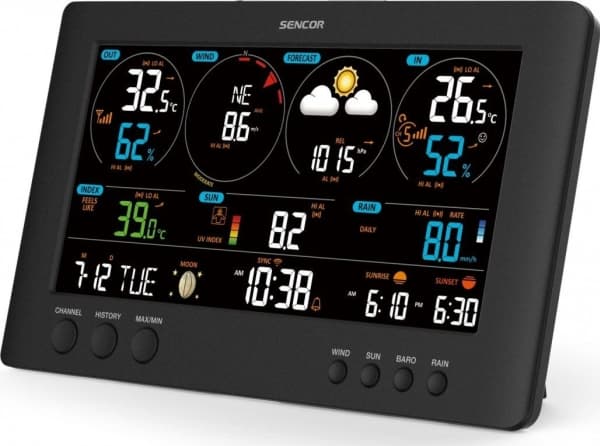 Sencor Sencor weather station Professional METEO WiFi SWS station 12500 LCD height 21,4cm Color
