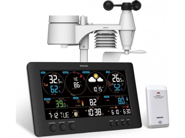 Sencor Sencor weather station Professional METEO WiFi SWS station 12500 LCD height 21,4cm Color