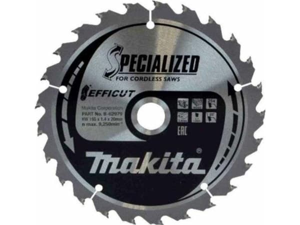 Makita B-09173-5 T.C.T. saw for wood 165X1.50X20mm 20° T24 SPECIALIZED
