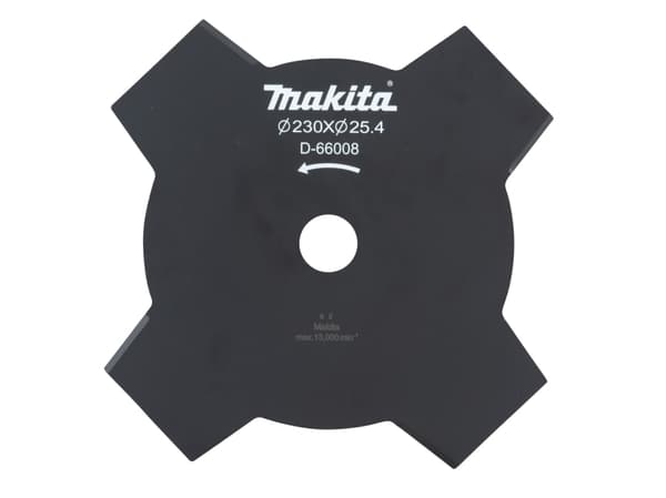 Makita - Brush cutter blade - for thick grass, dry grass - 230 mm - 4 tenner - for Makita DUR368AZ, DUR368LZ, DUR369AZ, UR2300