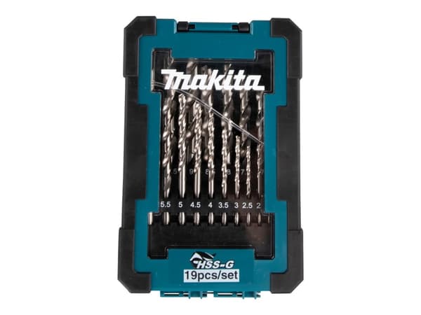 Makita - Borrsats - för trä, metall, murverk - 19 delar