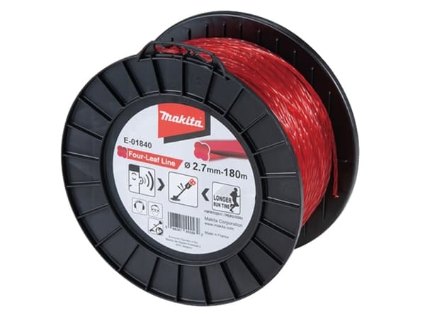 Makita E-01840, Borstkuttertråd, röd, 180 m, 1 st