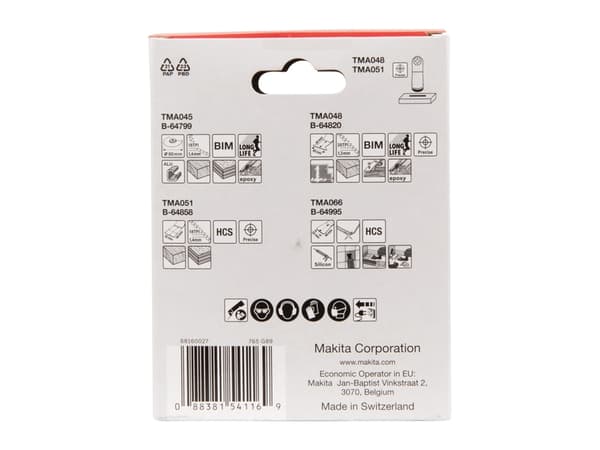 Makita - Multi-tool set - 4 deler - for Makita DTM51RT1J3, DTM51Z, DTM51ZJX2