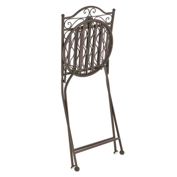 [en.casa] Bistroset Biella-caféset-bord och 2 stolar-Øbord: 60cm-metall-mörkgrön-hopfällbar