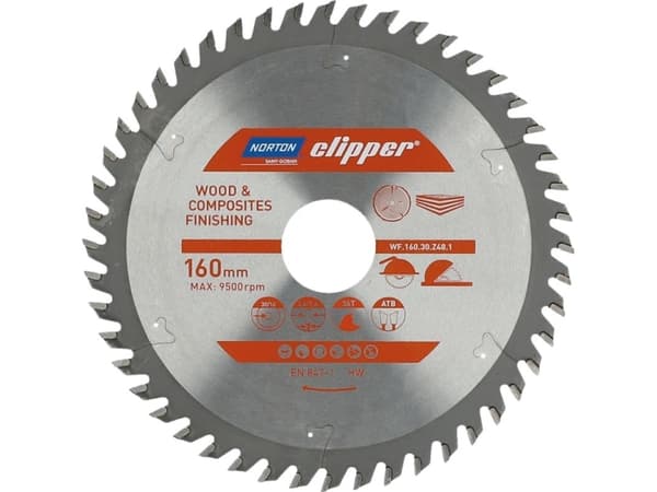 Norton Clipper NORTON SIRKULSAG 160 mm x 30/16 mm x 48z TRE OG KOMPOSITTER ATB (2,6 / 1,6) N70184608085